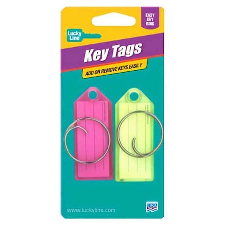 Lucky Line LuckyLine: ID TAG W/TANG ASSORTED 2/CD LKL-12302